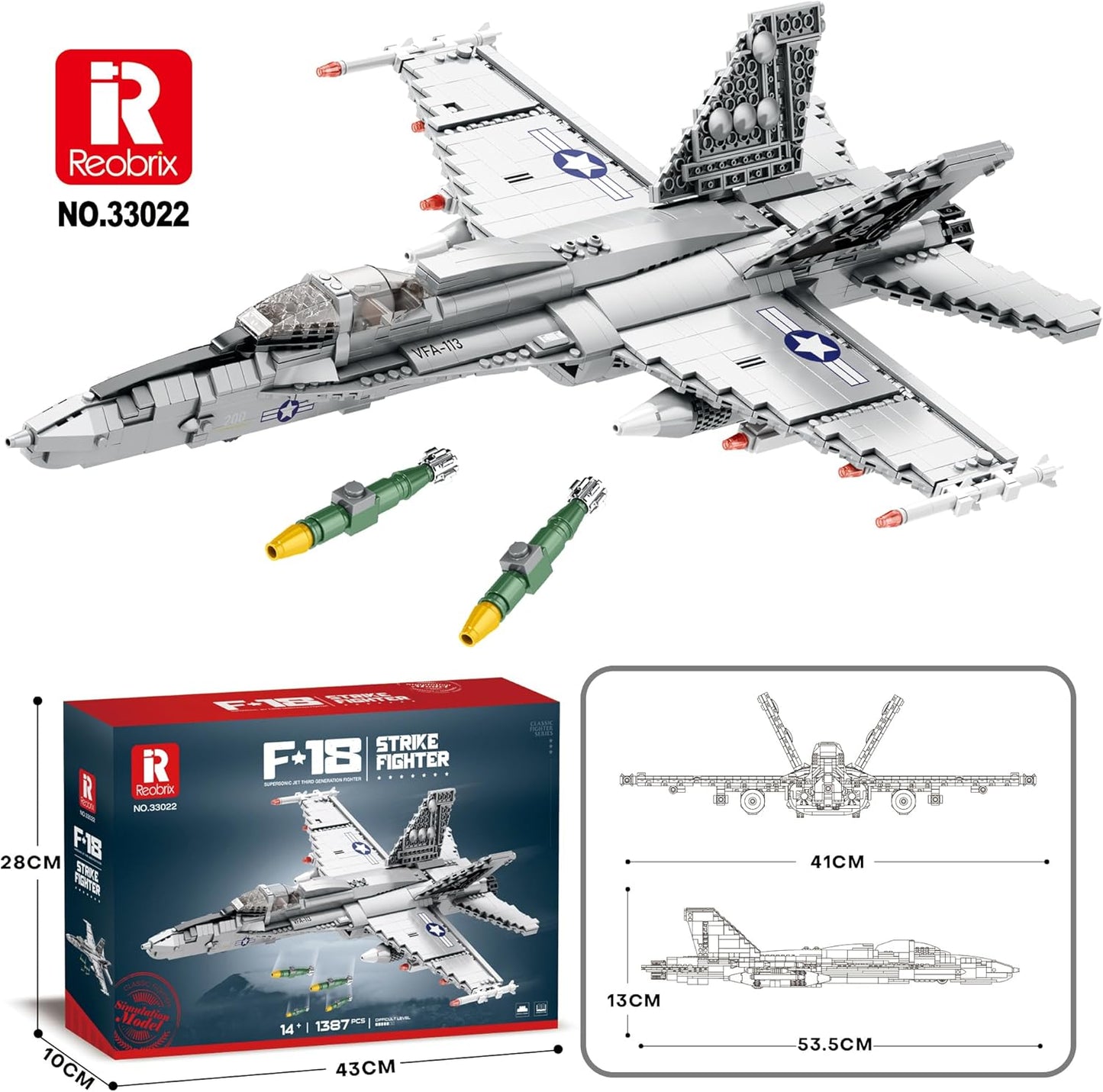 Reobrix 33022 F-18 Super Hornet