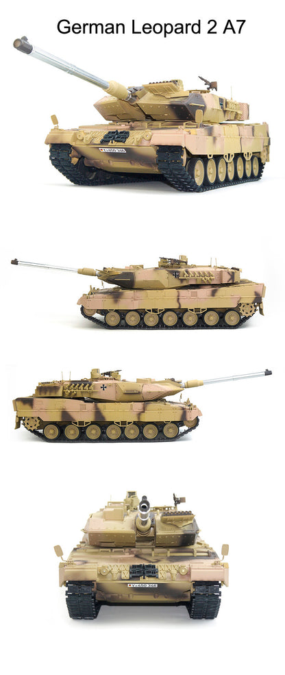 TONGDE German Leopard 2A7 1/16 Scale Battle Tank - Plastic Tracks