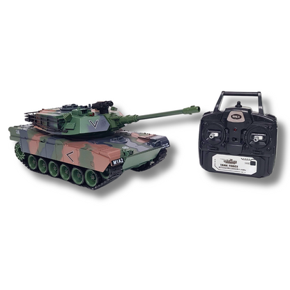 1/18 Scale US M1A2- 2.4Ghz RC Tank Force (Green Camo or Tan)