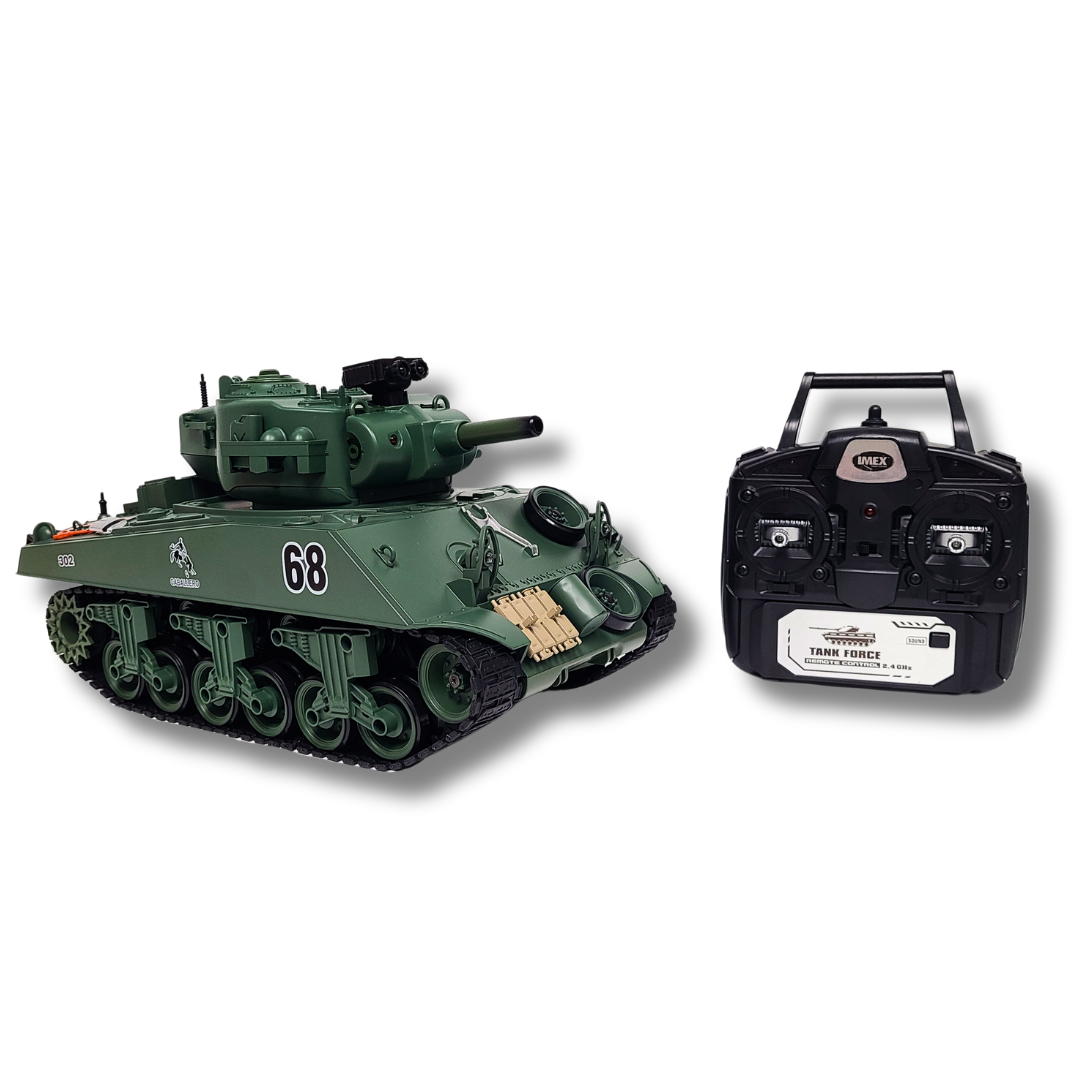 1/18 Scale US M4A3 Sherman- 2.4Ghz RC Tank Force