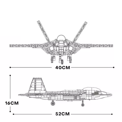 Reobrix 33020 F-22 Raptor Fighter