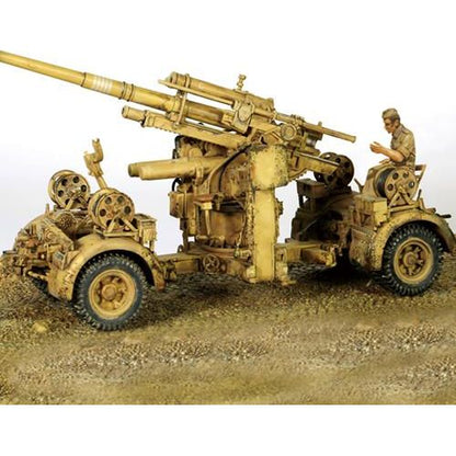 1:32nd Die-Cast German Krupp Flak 36 with Flak Rohr 18 Gun Barrel & Stand - Taigen Tanks