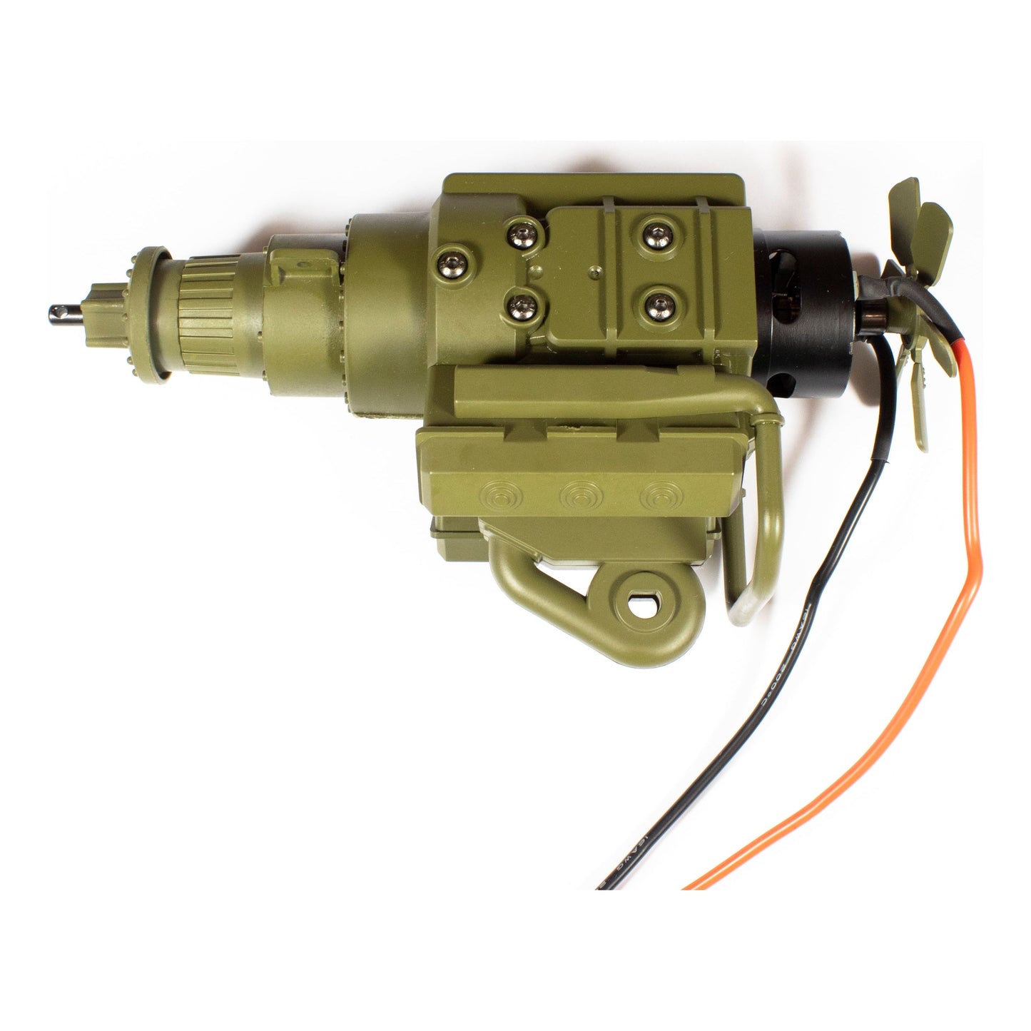 High Torque 550 Motor w/ Detailed Engine & Radiator Fan (Green/Tan)