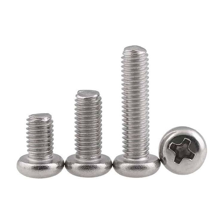 M2.5 Pan Head Machine Screws 6 Pack (3mm-30mm Lengths)